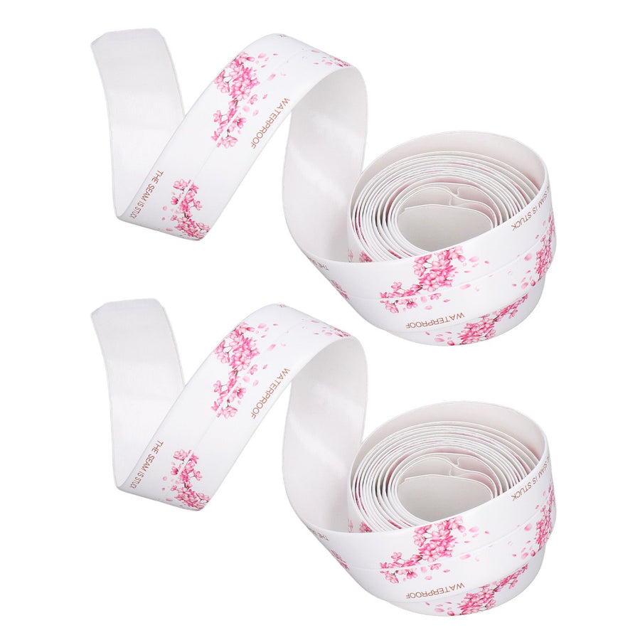 2Pcs Waterproof Tape Self Adhesive PVC Sealing Caulking Strip for Kitchen Bathroom 3.2 Meter