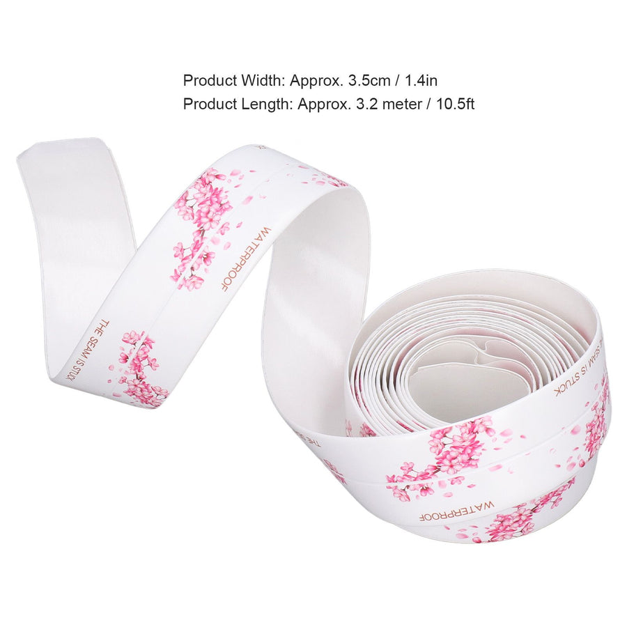 2Pcs Waterproof Tape Self Adhesive PVC Sealing Caulking Strip for Kitchen Bathroom 3.2 Meter