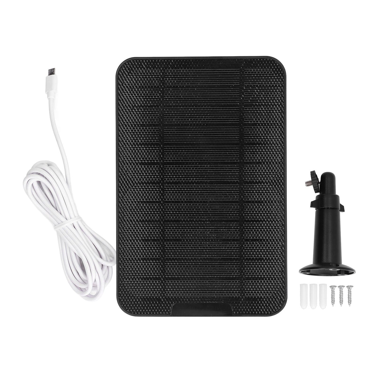 Solar Expansion Panel Weatherproof Portable Solar Power Supply with Adjustable Bracket for Security Camera 4W 6VBlack