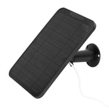 Solar Expansion Panel Weatherproof Portable Solar Power Supply with Adjustable Bracket for Security Camera 4W 6VBlack