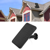 Solar Expansion Panel Weatherproof Portable Solar Power Supply with Adjustable Bracket for Security Camera 4W 6VBlack