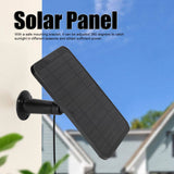 Solar Expansion Panel Weatherproof Portable Solar Power Supply with Adjustable Bracket for Security Camera 4W 6VBlack - Extra Image