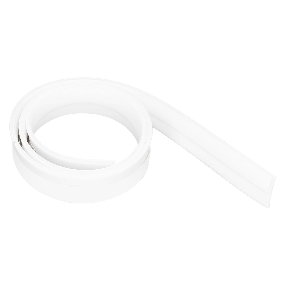 Door Soundproofing 28mm/1.1in Round Hole Silicone Protective Durable Replaceable Lightweight Sealer Strip for RoomWhite