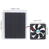 Solar Fan 10W 12V Effective Deodorization Energy Saving Portable USB Solar Exhaust Fan for Pet Houses RV Greenhouses - Extra Image