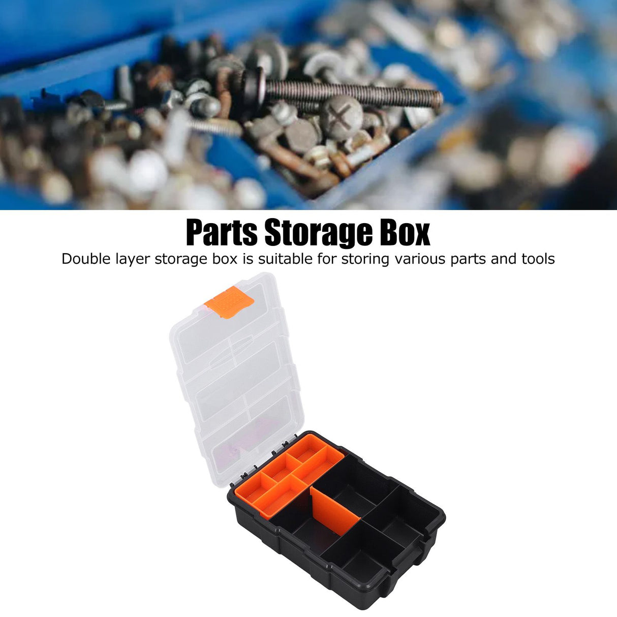 Parts Box Classification Grid Storage Box PVC Components Parts Tool Organizer for Hardware Fitting