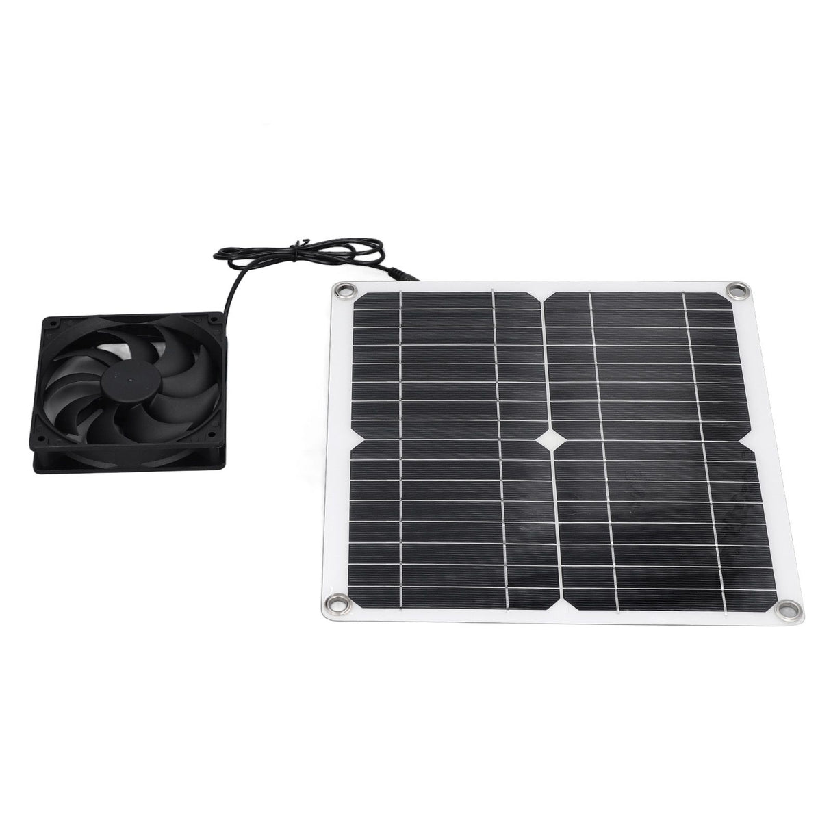 12W Solar Panel Fan Kit USB Solar Powered Fan for Greenhouses Sheds Pet Houses Mobile Phone Charging