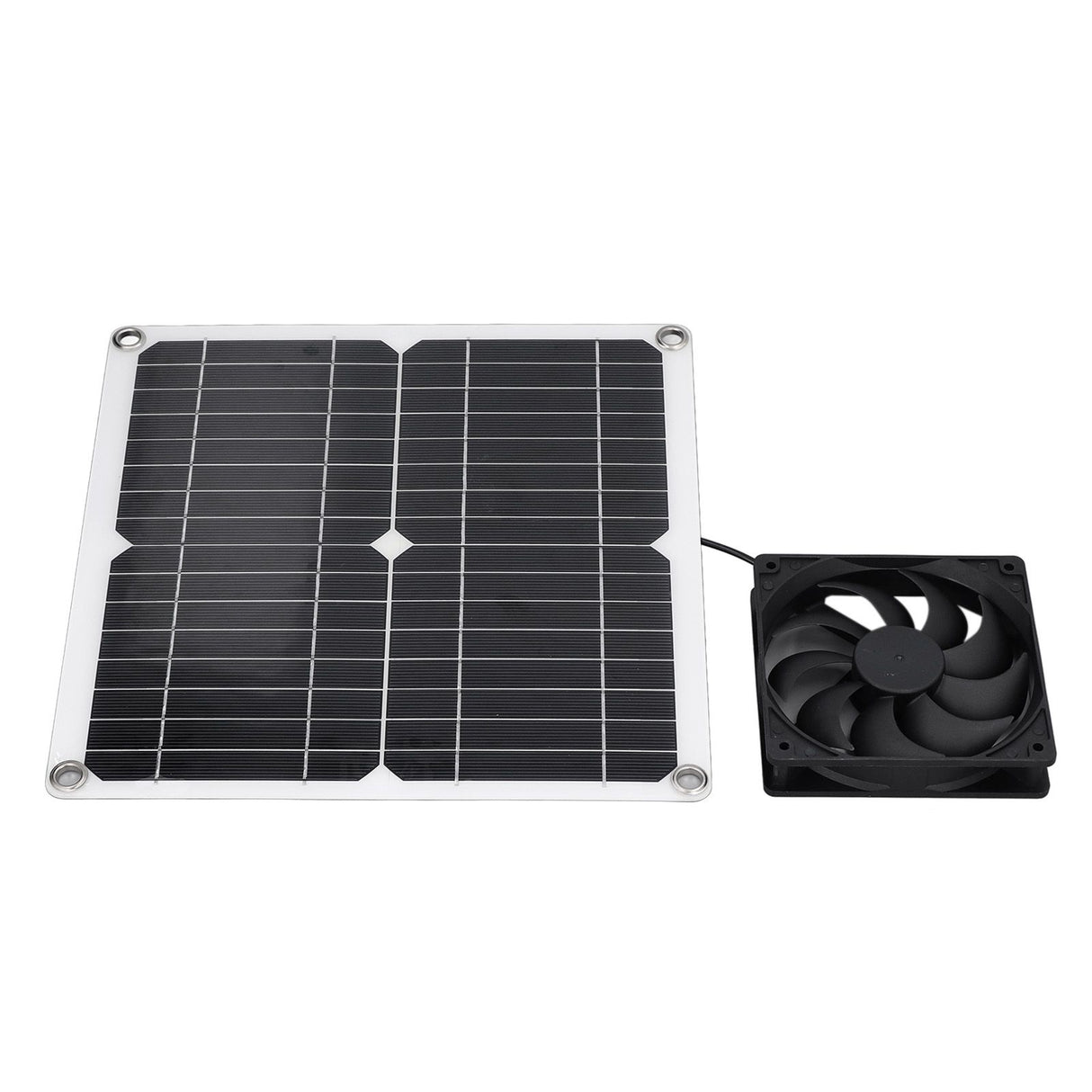 12W Solar Panel Fan Kit USB Solar Powered Fan for Greenhouses Sheds Pet Houses Mobile Phone Charging