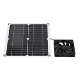 12W Solar Panel Fan Kit USB Solar Powered Fan for Greenhouses Sheds Pet Houses Mobile Phone Charging - Side View