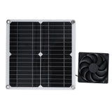 12W Solar Panel Fan Kit USB Solar Powered Fan for Greenhouses Sheds Pet Houses Mobile Phone Charging - Top-Down View