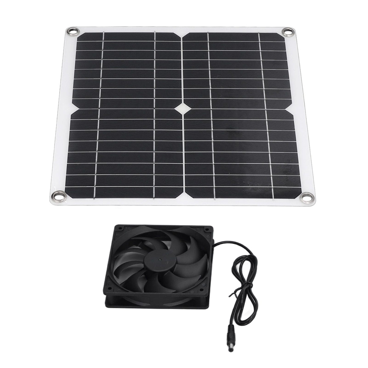 12W Solar Panel Fan Kit USB Solar Powered Fan for Greenhouses Sheds Pet Houses Mobile Phone Charging