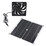 12W Solar Panel Fan Kit USB Solar Powered Fan for Greenhouses Sheds Pet Houses Mobile Phone Charging
