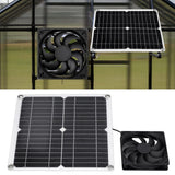 12W Solar Panel Fan Kit USB Solar Powered Fan for Greenhouses Sheds Pet Houses Mobile Phone Charging - Extra Image
