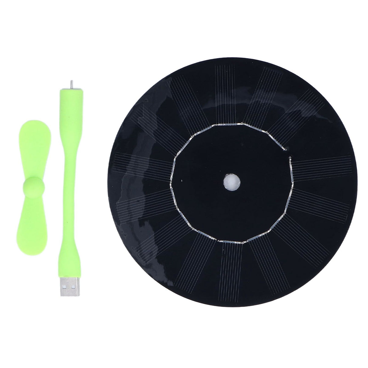 Small USB Car Fan Multifunction Round Monocrystalline Silicone Solar Powered Car Exhaust Fan 5W