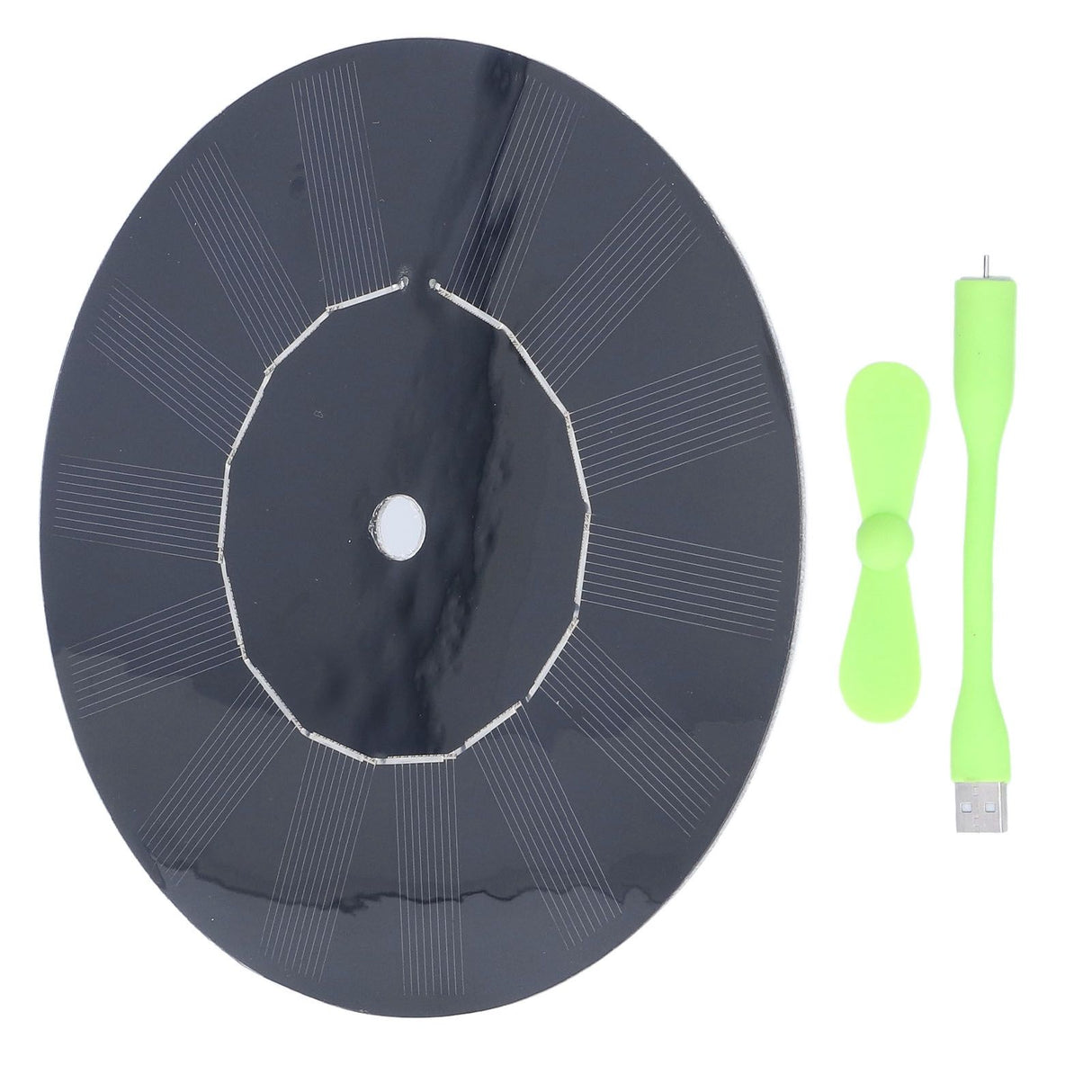 Small USB Car Fan Multifunction Round Monocrystalline Silicone Solar Powered Car Exhaust Fan 5W