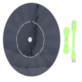Small USB Car Fan Multifunction Round Monocrystalline Silicone Solar Powered Car Exhaust Fan 5W - Rear View