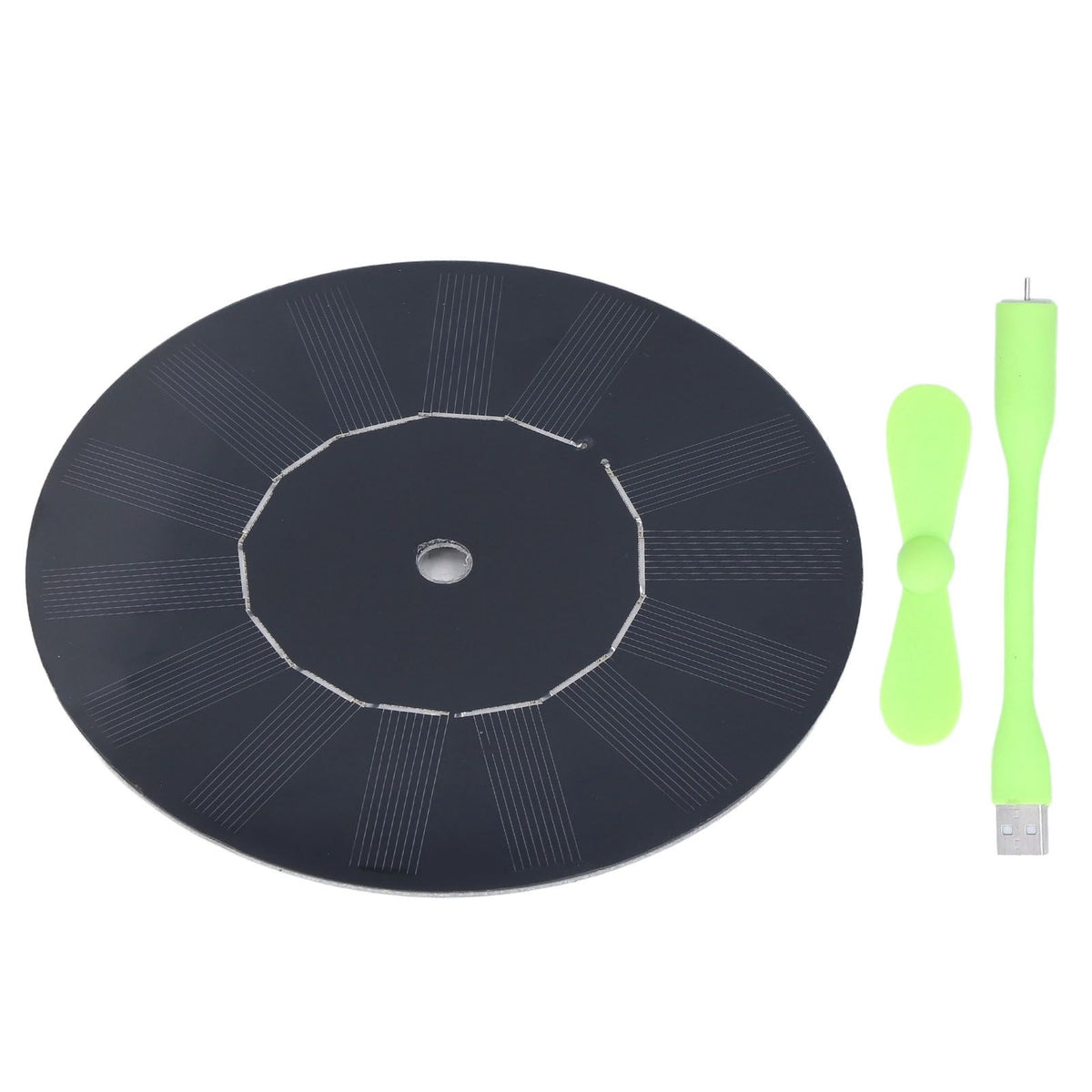 Small USB Car Fan Multifunction Round Monocrystalline Silicone Solar Powered Car Exhaust Fan 5W