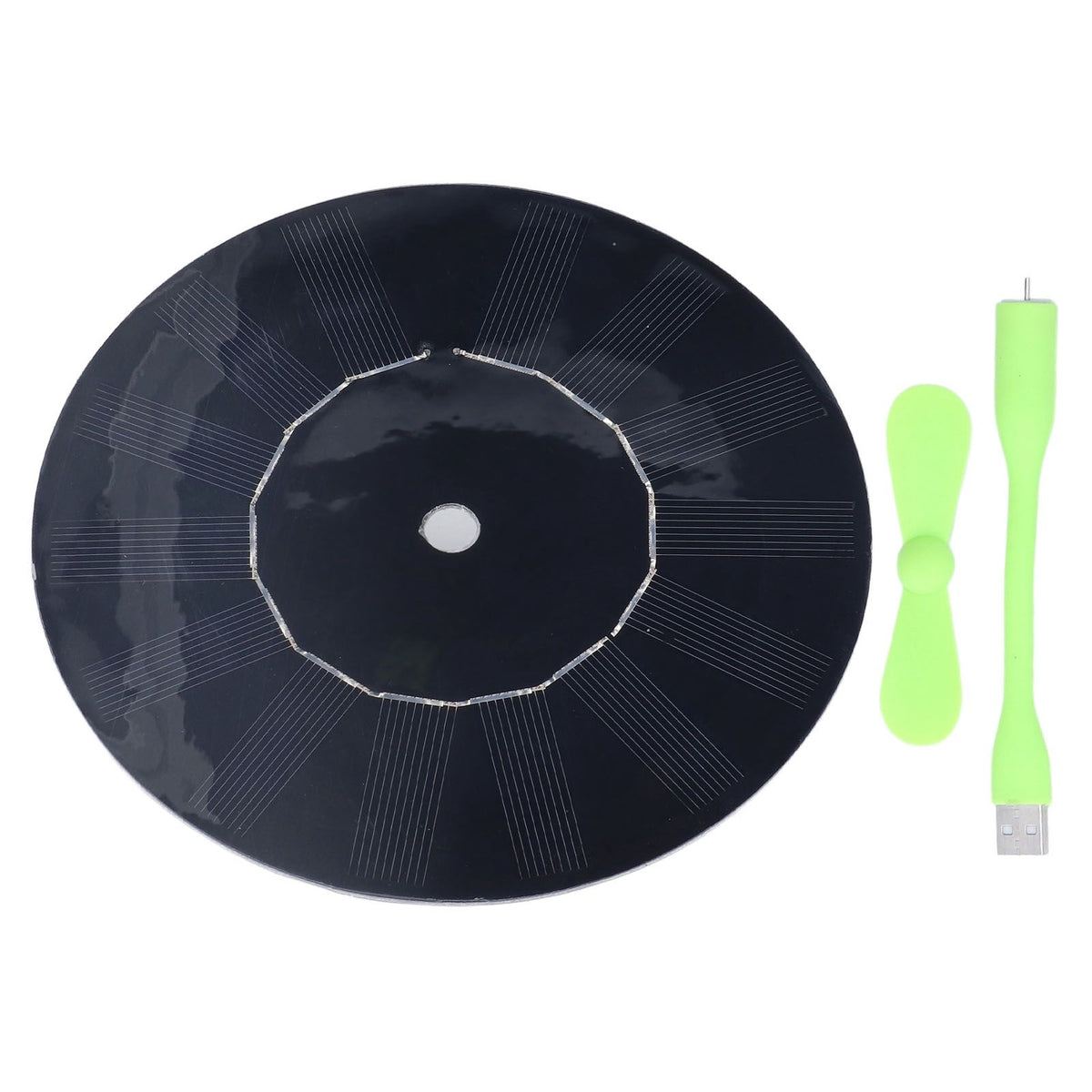 Small USB Car Fan Multifunction Round Monocrystalline Silicone Solar Powered Car Exhaust Fan 5W