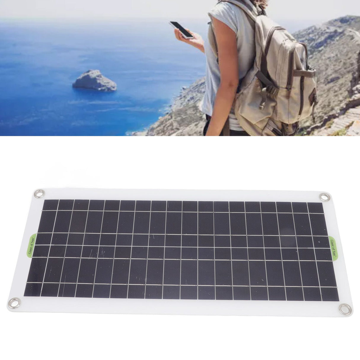 12V to 220V 30W Solar Charging Panel 220W Solar Inverter Battery Charger Kit for Camping Hiking 30A