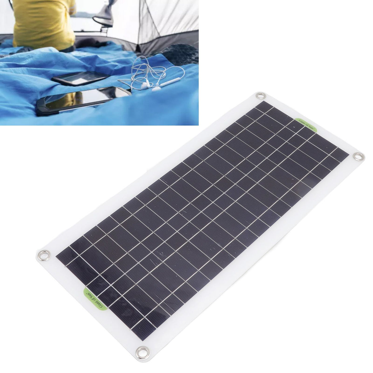 12V to 220V 30W Solar Charging Panel 220W Solar Inverter Battery Charger Kit for Camping Hiking 30A