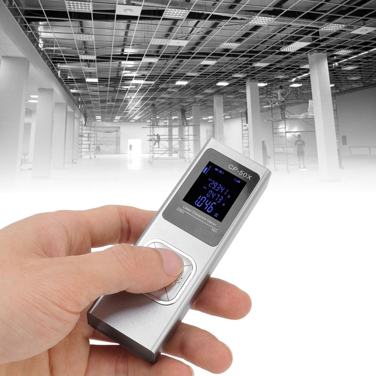 Distance Meter Accurate Voice Broadcast Small Electronic Ruler Handheld Rangefinder for Indoor 164ft