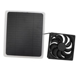 10W Solar Panel Fan Kit Lightweight Solar Charger Panel Fan for Greenhouse Pet House Tree House - Front View