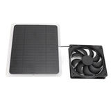 10W Solar Panel Fan Kit Lightweight Solar Charger Panel Fan for Greenhouse Pet House Tree House - Side View