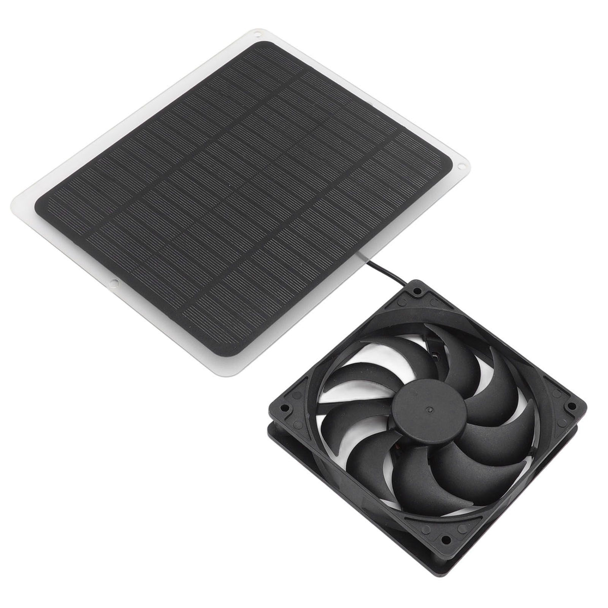 10W Solar Panel Fan Kit Lightweight Solar Charger Panel Fan for Greenhouse Pet House Tree House