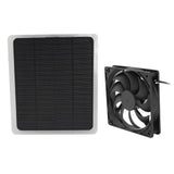 10W Solar Panel Fan Kit Lightweight Solar Charger Panel Fan for Greenhouse Pet House Tree House - Rear View