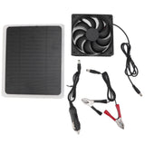 10W Solar Panel Fan Kit Lightweight Solar Charger Panel Fan for Greenhouse Pet House Tree House