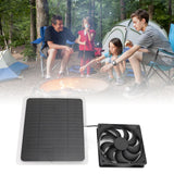 10W Solar Panel Fan Kit Lightweight Solar Charger Panel Fan for Greenhouse Pet House Tree House - Extra Image