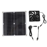 Solar Panel Fan Lightweight Portable Solar Powered Fan Kit for Cars RVs Travel Home 12W