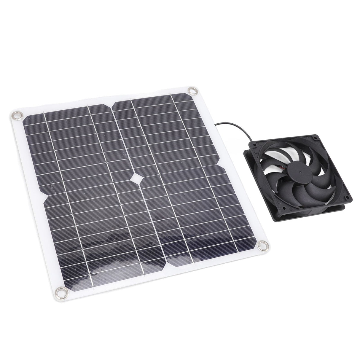 Solar Panel Fan Lightweight Portable Solar Powered Fan Kit for Cars RVs Travel Home 12W