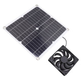 Solar Panel Fan Lightweight Portable Solar Powered Fan Kit for Cars RVs Travel Home 12W - Low Angle