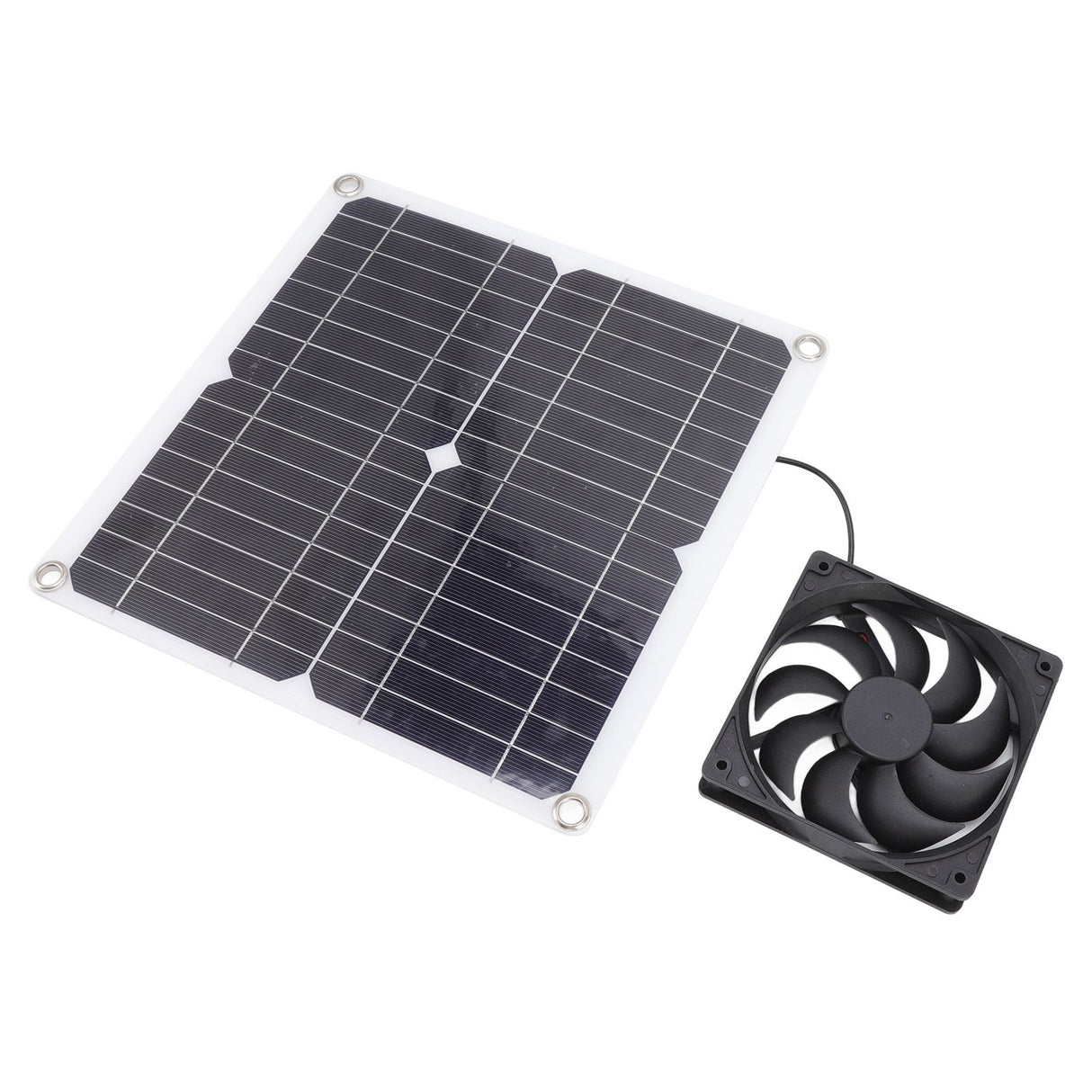 Solar Panel Fan Lightweight Portable Solar Powered Fan Kit for Cars RVs Travel Home 12W