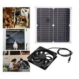 Solar Panel Fan Lightweight Portable Solar Powered Fan Kit for Cars RVs Travel Home 12W - Extra Image