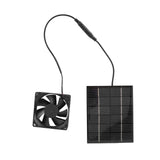 Solar Panel Fan Exhaust Air Ventilation Heat Dissipation Tool for Greenhouse Shed - Side View