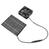 Solar Panel Fan Exhaust Air Ventilation Heat Dissipation Tool for Greenhouse Shed - Low Angle