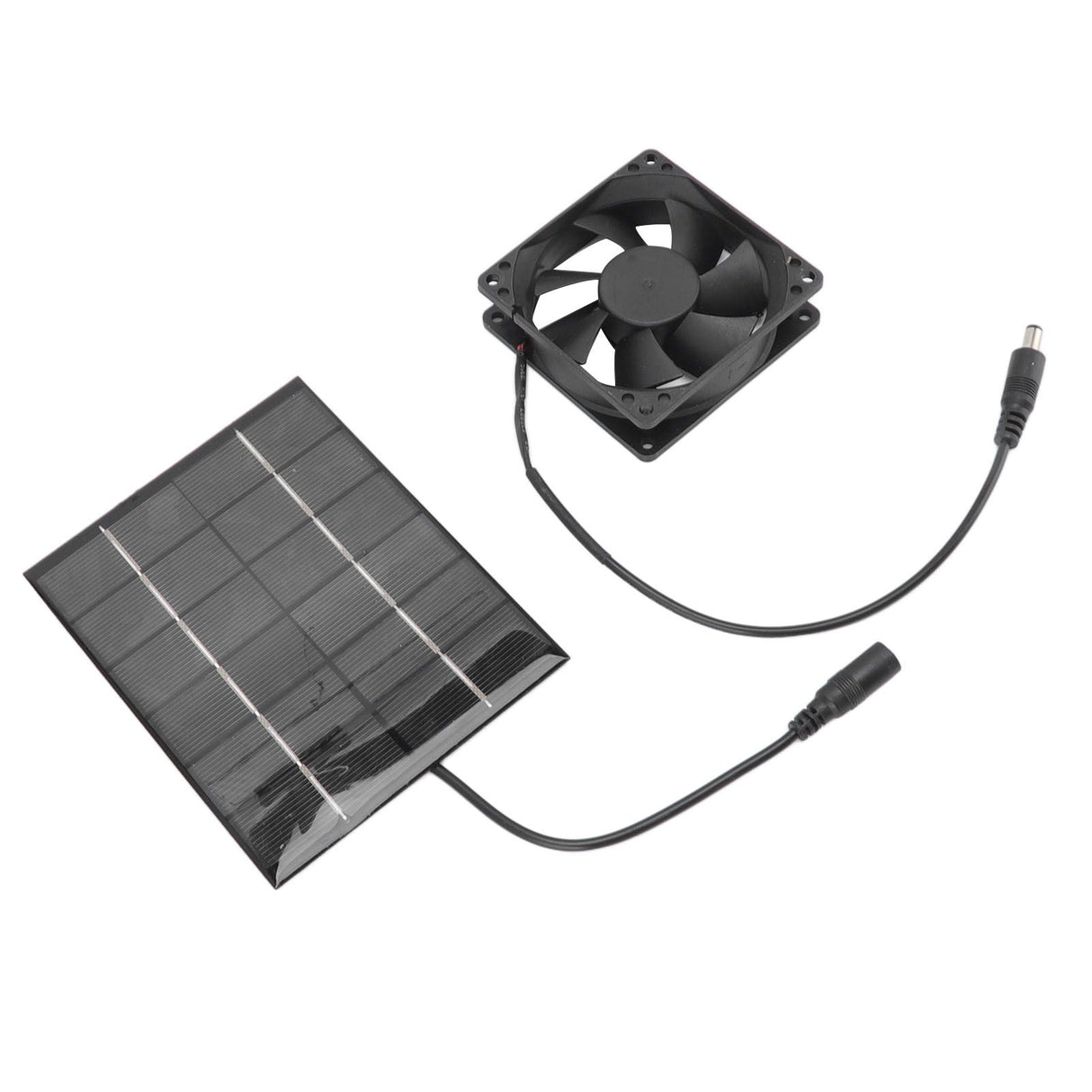Solar Panel Fan Exhaust Air Ventilation Heat Dissipation Tool for Greenhouse Shed