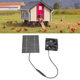 Solar Panel Fan Exhaust Air Ventilation Heat Dissipation Tool for Greenhouse Shed