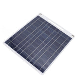 Solar Panel 13W 5V Flexible Dual USB Output Lightweight Portable Energy Saving Solar Battery Charger for Travel - Top-Down View