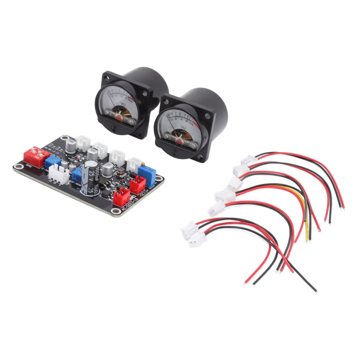 2pcs VU Level Meter Power Amplifier VU Panel Meter with Driver Board for Recording Studio 12V‑18V
