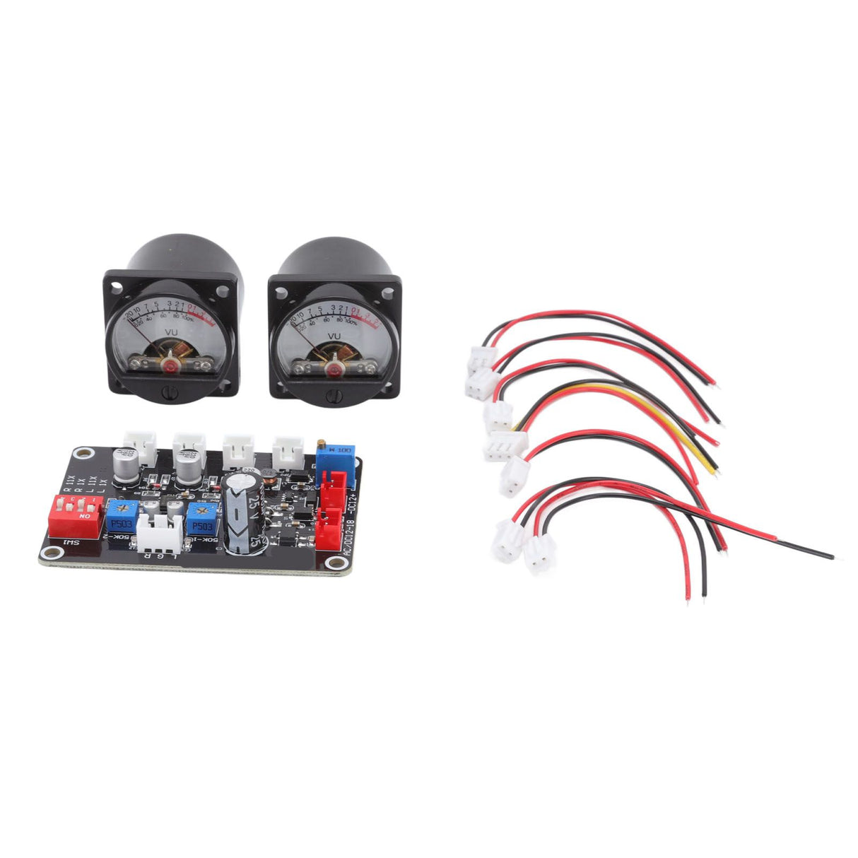 2pcs VU Level Meter Power Amplifier VU Panel Meter with Driver Board for Recording Studio 12V‑18V