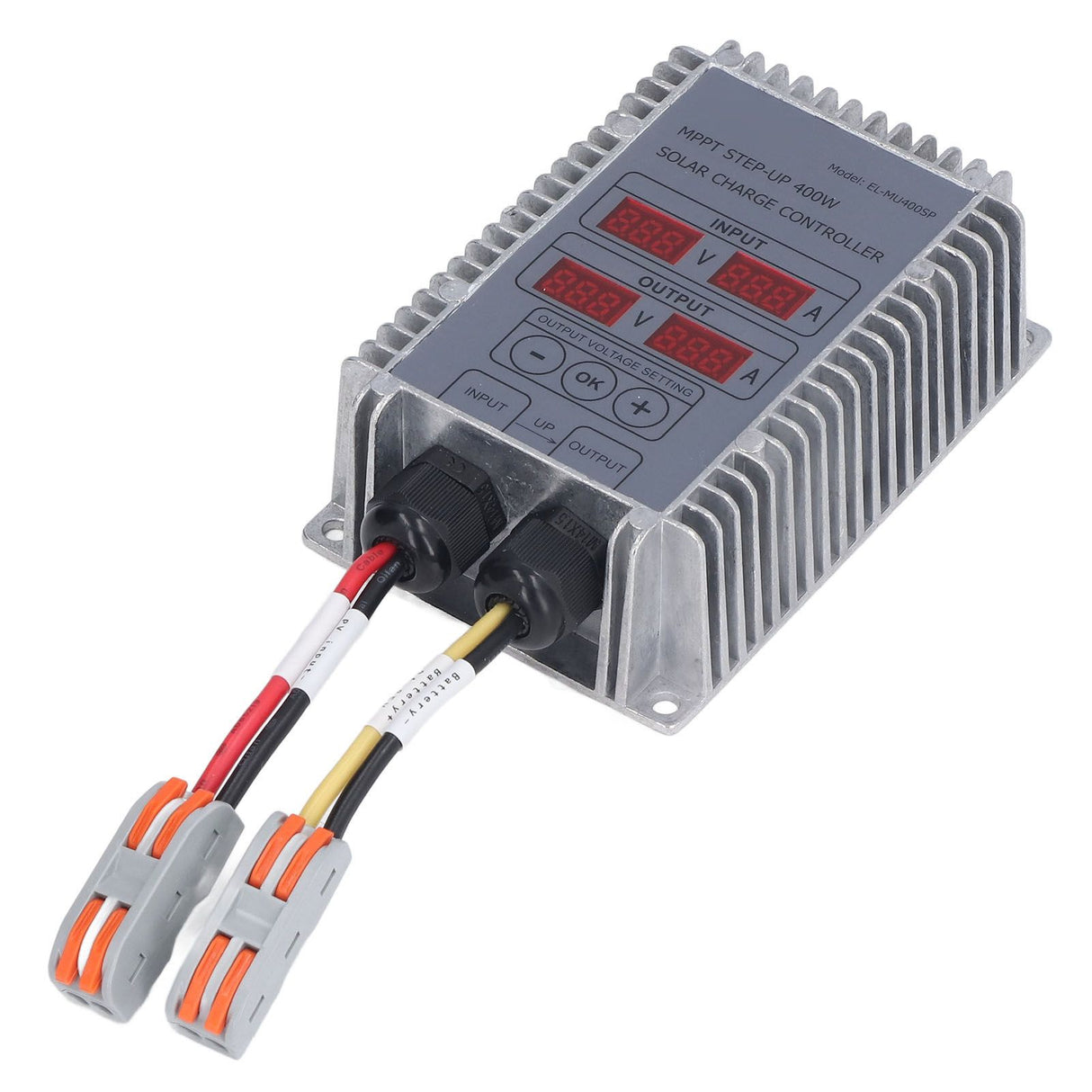 Solar Battery Charge Controller Boost MPPT Voltage Adjustable Waterproof with Display 24‑85V 400W