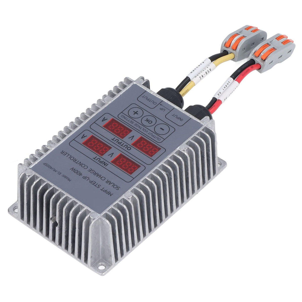 Solar Battery Charge Controller Boost MPPT Voltage Adjustable Waterproof with Display 24‑85V 400W