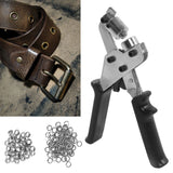Punch Plier Belt Leather Manual Portable Hole Puncher Kit with Eyelet Buckles for Tent Awning - Extra Image