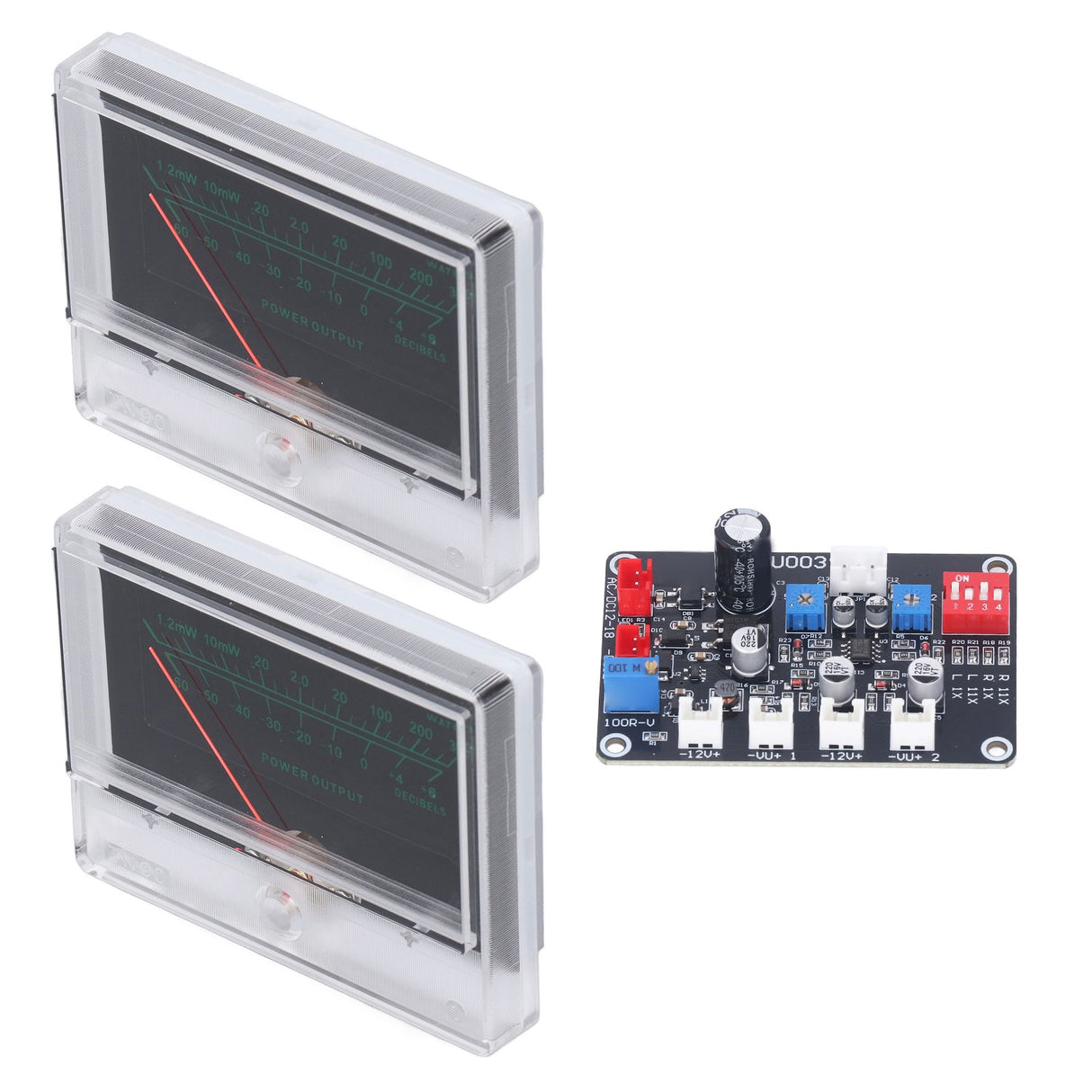 VU Meter Driver Board High Precise Adjustment Power Amplifier DB Meter with Backlit for DIY