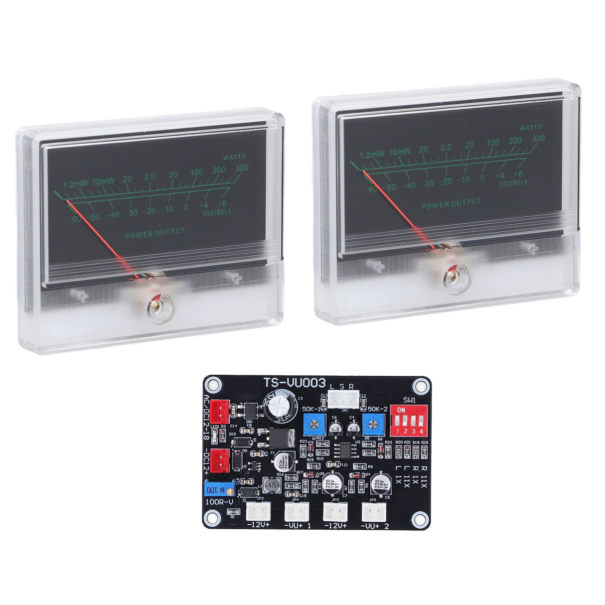 VU Meter Driver Board High Precise Adjustment Power Amplifier DB Meter with Backlit for DIY