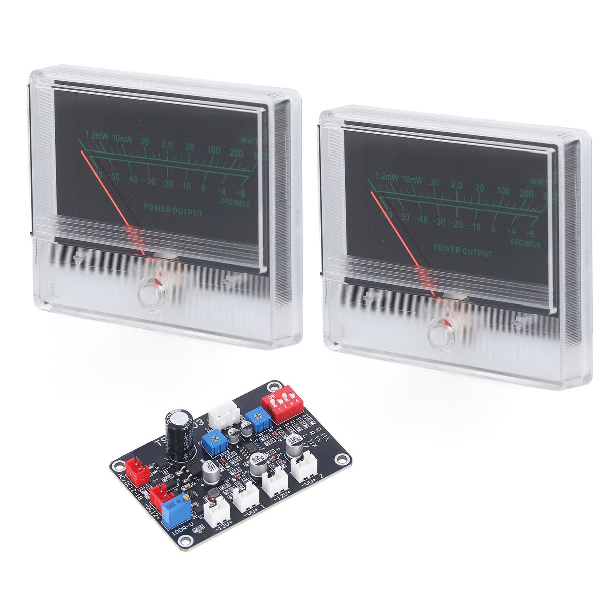 VU Meter Driver Board High Precise Adjustment Power Amplifier DB Meter with Backlit for DIY