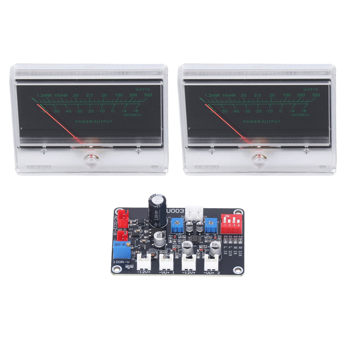 VU Meter Driver Board High Precise Adjustment Power Amplifier DB Meter with Backlit for DIY