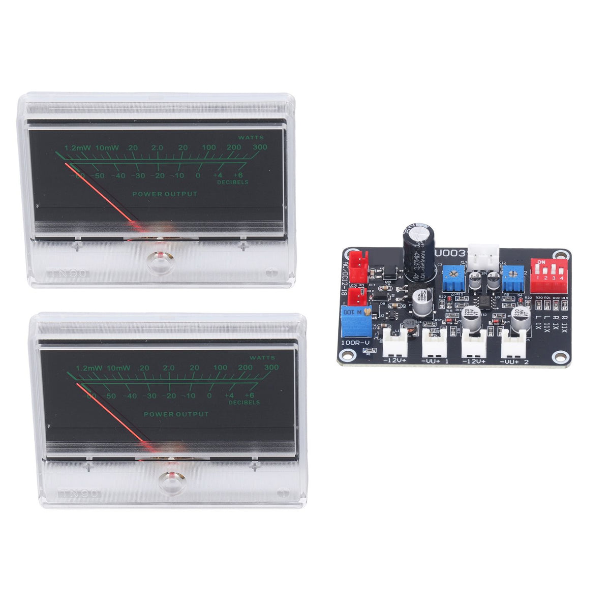 VU Meter Driver Board High Precise Adjustment Power Amplifier DB Meter with Backlit for DIY